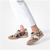 Paul Green Retro Side Panel Lace Trainer - Beige Leopard Combi